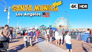 Santa Monica Pier 🇺🇸 Walking Tour: Rides, Eats, and Ocean Views! 4K