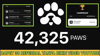 CARA DAPAT PULUHAN/RATUSAN REFERRAL DI AIRDROP PAWS