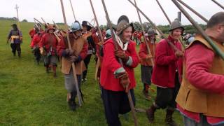 Battle reenactment Naseby 1645 English Civil War