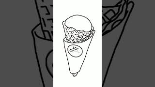 Kawaii Ice Cream Drawing | Diy Work #shorts #youtubeshorts