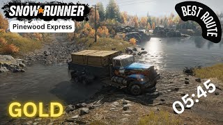 SnowRunner | Pinewood Express | Best Route | GOLD