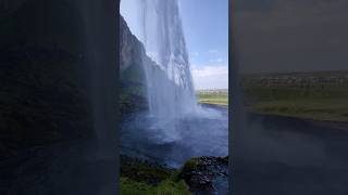 Seljalandsfoss & Gljufrabui Waterfalls in Iceland 🇮🇸 Ísland Eyjafjallajökull Glacier 60m (197ft)