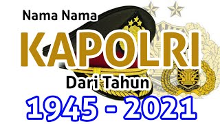 Nama Nama KAPOLRI dari Masa ke Masa (1945-2021)