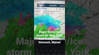 MAJOR Snow/Ice storm for New York, New Hampshire, Vermont and Maine on February 10th!! #shorts ❄️