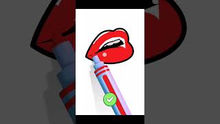 Day 16 How to draw Lips #usa  #1million #1000subscriber #shorts