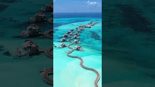 Is this place real?! 🤩 #maldives #luxurytravel #dronevideo #luxuryresorts #sonevajani #shorts