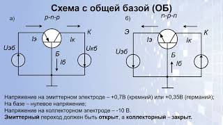 Лекция «Биполярные транзисторы. Схемы включения»