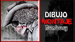 Dibujo a Bunbury / dibujo montaje (estilo calavera )