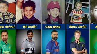 Famous Cricketers When They Were Kids || Famous Cricketers Childhood Photos #babarazam #viratkohli