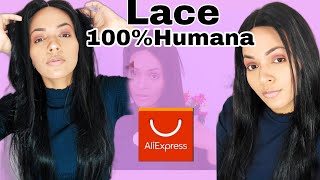 LACE WIG 100%HUMANA DO AliExpress || Vale a pena? primeira impressão!