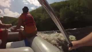 Rafting the Whitewater Rapids Lower Gorge of Lehigh River