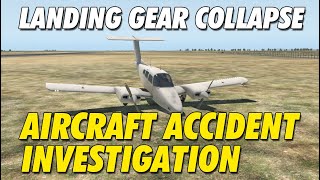 Aircraft Crashes Off the Runway and Landing Gear Collapse | Aircraft Accident Investigation | BE76