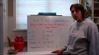 Co Jo's Pre Algebra Chap 13 Part 1 Finding Equations of Lines.wmv