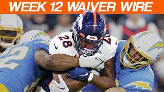 Waiver Wire Adds Week 12 Fantasy Football (2022)