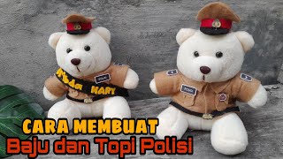 Tutorial baju polisi pada boneka || baju polisi || DIY Boneka Polisi || Buket boneka polisi