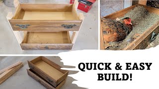 DIY Easy ZERO CO$T Nesting box in 10 minutes!