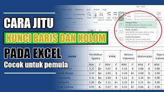 CARA JITU MENGUNCI BARIS DAN KOLOM PADA EXCEL - SANGAT MUDAH