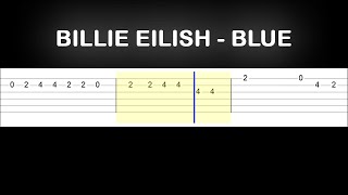 Billie Eilish - BLUE (Easy Beginner Guitar Tabs Tutorial)