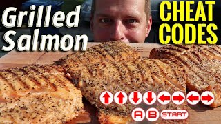 How To Grill Salmon on a Weber Kettle, Grilled Salmon Cheat Codes 🎮