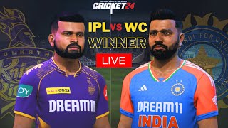 IPL vs WC | INDIA vs KKR Match - Cricket 24 Live  - Shree Gamerz