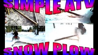 Simple homemade ATV Snow Plow, Snow removal