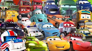 Looking For Disney Pixar Cars 3 Lightning Mcqueen, Doc Hudson, Miss Fritter, Fillmore, Bobby Swift.