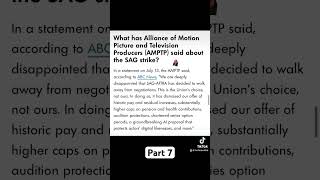 Everything to know about the SAG strike pt7 #ytshorts #sag #sagaftra #sagstrike #whattoknow #shorts