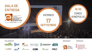 GALA de ENTREGA Premios nacionales DISEÑO y SOSTENIBILIDAD ENVASE Y EMBALAJE