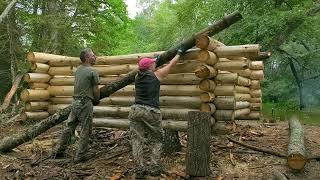 A-day building a tiny rustic log cabin (e.p.s.11)