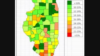 Map: Percentage of Minors in Poverty in Illinois