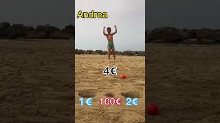 ✅Nuova sfida in spiaggia!#challenge #italy #shorts #sfida #familygames #game #familyfun