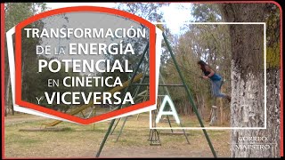 Transformación de la energía potencial en cinética y viceversa