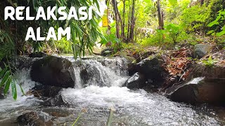 Relaksasi Alam dengan Suling Sunda dan Gemericik Air | Suasana Pedesaan | 4K