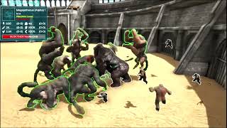 10 Brute Ferox VS Megapithecus Alpha  level 1 ark Battles  Dinoplanet