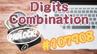 Digits Combination Padlock Instruction #107908│ABA Locks