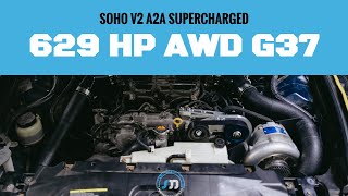 629 HP AWD // Infiniti G37 // SOHO V2 A2A Supercharger Kit