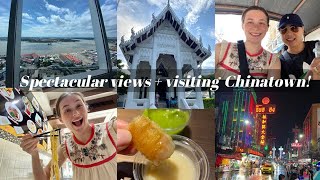 VIEWS + WORLD'S LARGEST CHINATOWN IN BANGKOK, THAILAND | Michelin star donuts & street food! (Day 6)