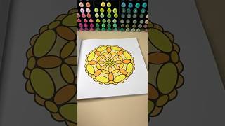 My coloring vault | Yellow and orange mandala 💛🧡