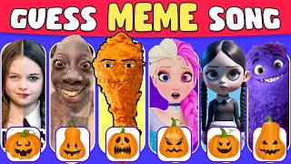 GUESS HALLOWEEN MEME SONG & WHO'S SINGING😀🚽Skibidi Toilet, Elsa, Gedagedi, TV Woman, Wednesday