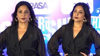 Shefali Shah Appears In A Majestic Black Bold Dress At Superwomaniya Award Show