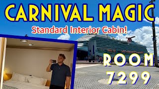 ROOM TOUR: Carnival Magic Standard Interior Stateroom 7299