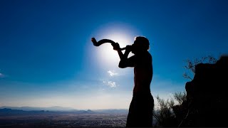 Shofar in the Hands of Christ Prayer