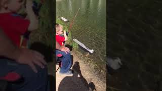 Emmett catches first fish