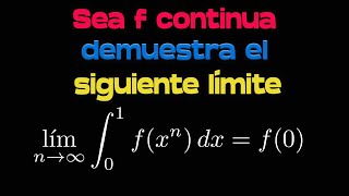 El LÍMITE DE UNA INTEGRAL