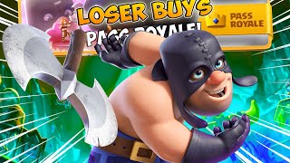 LOSER BUYS me PASS ROYALE! My SON tries to Beat his Friend!