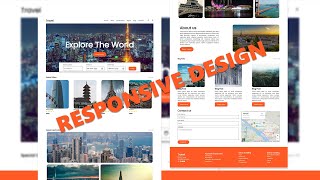 Create a Responsive Travel Website Design Using Html Css And Js | Responsive Travel Website