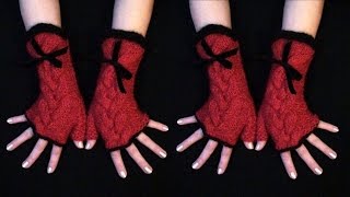 TEJE GUANTES PARA DAMAS TEJIDOS A CROCHET Nº 06