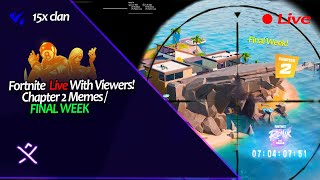 Fortnite Live with Viewers!- Final Week on Chapter 2 Map ❕| Customs 🔴