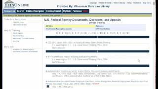 Federal Agency Documents in HeinOnline