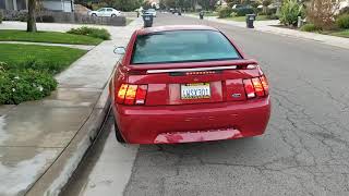 2002 Mustang V6 Single exhaust Flowmaster Super 10 NOT a cold start and take off! Sweet!